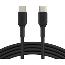 Belkin BOOST&uarr;CHARGE USB-C to USB-C Cable - 3.28 ft USB-C Data Transfer Cable - First End: 1 x Type C Male USB - Second End: 1 x Type C Male USB - Black CAB003BT1MBK