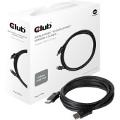 Club 3d DisplayPort 1.2 Cable 3 Meter - DisplayPort A/V Cable for Notebook, Monitor, Audio/Video Device, HDTV - Supports up to 3840 x 2160 CAC-1064