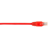 Black Box CAT5e Value Line Patch Cable, Stranded, Red, 1-ft. (0.3-m), 10-Pack - 1 ft Category 5e Network Cable for Network Device - First End: 1 x RJ-45 Male Network - Second End: 1 x RJ-45 Male Network - Patch Cable - Gold Plated Contact - Red - 10 Pack 