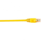 Black Box CAT6 Value Line Patch Cable, Stranded, Yellow, 2-ft. (0.6-m), 25-Pack - 2 ft Category 6 Network Cable for Network Device - First End: 1 x RJ-45 Male Network - Second End: 1 x RJ-45 Male Network - Patch Cable - Gold Plated Contact - 26 AWG - Yell