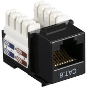 Black Box CAT6 Value Line Keystone Jack, Black, 5-Pack - 5 Pack - 1 x RJ-45 Female - Black - RoHS Compliance CAT6J-BK-5PAK