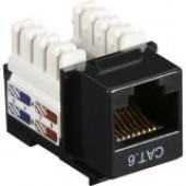 Black Box CAT6 Value Line Keystone Jack, Black - 1 x RJ-45 Female - Black CAT6J-BK