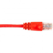 Black Box CAT6 Value Line Patch Cable, Stranded, Red, 2-Ft. (0.6-m), 25-Pack - 2 ft Category 6 Network Cable for Network Device - First End: 1 x RJ-45 Male Network - Second End: 1 x RJ-45 Male Network - Patch Cable - Gold Plated Contact - Red - 25 Pack - 