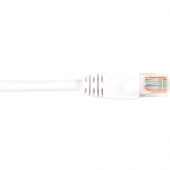 Black Box CAT6 Value Line Patch Cable, Stranded, White, 1-ft. (0.3-m) - 1 ft Category 6 Network Cable for Network Device - First End: 1 x RJ-45 Male Network - Second End: 1 x RJ-45 Male Network - Patch Cable - Gold Plated Contact - White - RoHS Compliance