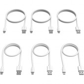 Sabrent CB-631W Sync/Charge Micro-USB/USB Data Transfer Cable - 1 ft, 3 ft Micro-USB/USB Data Transfer Cable for Tablet, Smartphone, Portable Hard Drive, Printer - First End: 1 x Type A Male USB - Second End: 1 x Micro Type B Male Micro USB - 60 MB/s - Wh