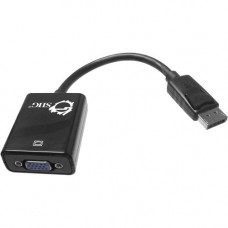 SIIG DisplayPort to VGA Adapter - DisplayPort Male Digital Audio/Video, HD-15 Female VGA - 9.5" - RoHS Compliance CB-DP0082-S1