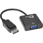 SIIG DisplayPort to VGA Adapter Converter - DisplayPort/VGA Video Cable for Notebook, Video Device, Monitor - First End: 1 x DisplayPort Male Digital Audio/Video - Second End: 1 x HD-15 Female VGA - Black - 1 Pack - RoHS Compliance CB-DP0N11-S1