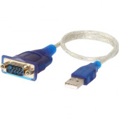 Sabrent USB 2.0 To Serial DB9 Male (9 Pin) RS232 Cable Adapter 1 ft Cable - 1 ft Serial/USB Data Transfer Cable for Cellular Phone, PDA, Digital Camera, Modem - First End: 1 x Type A Male USB - Second End: 1 x DB-9 Male Serial - 50 Pack CB-RS232-PK50