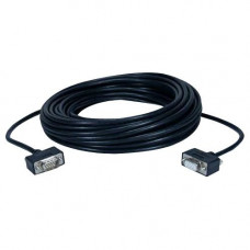 Qvs CC320M1-25 Video Cable - 25 ft Video Cable for Monitor - First End: 1 x 15-pin HD-15 Male VGA - Second End: 1 x 15-pin HD-15 Female VGA - Extension Cable - Shielding - Black - 1 Pack CC320M1-25