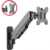 Siig Aluminum Wall Mount Gas Spring Monitor Arm - 17" to 32" - Detachable & Rotatable VESA Plate 75x75mm 100x100mm - TAA Compliance CE-MT2K12-S1