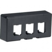 Panduit  PanNet Mini-Com CFFPE3BL Faceplate - 3 x Total Number of Socket(s) - Black - Acrylonitrile Butadiene Styrene (ABS) - TAA Compliance CFFPE3BL