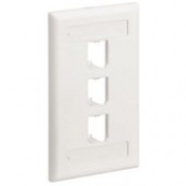 PANDUIT 3 Socket Mini-Com Classic Faceplate - 3 x Socket(s) - 1-gang - White - TAA Compliance CFPL3WHY