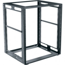 Middle Atlantic Products CFR Series Rack, CFR-8-16 - 19" 8U Wide x 16" Deep - Black Powder Coat - 250 lb x Maximum Weight Capacity CFR816