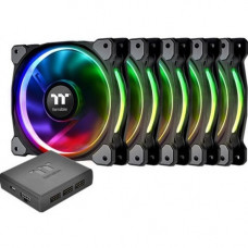 Thermaltake Riing Plus 14 LED RGB Radiator Fan TT Premium Edition (5 Fan Pack) - 140 mm - 1400 rpm63.2 CFM - 27.2 dB(A) Noise - Hydraulic Bearing - 9-pin USB 2.0 - RGB LED - 4.6 Year Life CL-F057-PL14SW-A