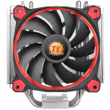 Thermaltake Riing Silent 12 Red CPU Cooler - 1 x 120 mm - 1400 rpm - 1 x 53 CFM - 18 dB(A) Noise - Hydraulic Bearing - 4-pin PWM - Socket LGA 2011-v3, Socket R LGA-2011, Socket B LGA-1366, Socket H LGA-1156, Socket H2 LGA-1155, Socket H4 LGA-1151, Socket 