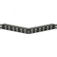 Panduit Mini-Com CPPA48HDEWBL Modular Patch Panel - 48 Port(s) - 1U High - Black - 19" Wide - Rack-mountable - TAA Compliance CPPA48HDEWBL