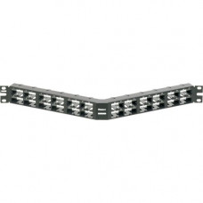 Panduit CPPA48HDVNSWBL Network Patch Panel - 48 Port(s) - 1U High - Black - 19" Wide - Rack-mountable - TAA Compliance CPPA48HDVNSWBL