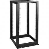 CyberPower 4-post Open Frame 19" Rack - For LAN Switch, Patch Panel - 25U Rack Height x 19" Rack Width x 40" Rack Depth - Black Powder Coat - 1323 lb Static/Stationary Weight Capacity CR25U40001