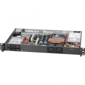 Supermicro SC510T-200B Chassis - 1U - Rack-mountable - 2 Bays - 200W - Black CSE-510T-200B