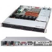 Supermicro SuperChassis 815TQ-R700CB Rackmount Enclosure - Rack-mountable - Black - 1U - 5 x Bay - 4 x Fan(s) Installed - 2 x 700 W - EATX Motherboard Supported - 36 lb - 1 x External 5.25" Bay - 4 x External 3.5" Bay - 1x Slot(s) CSE-815TQ-R700