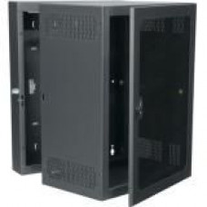 Middle Atlantic Products CWR Series Rack, CWR-18-17PD - 19" 18U Wide x 15" Deep Wall Mountable for Patch Panel - Black Powder Coat - 250 lb x Maximum Weight Capacity CWR-18-17PD