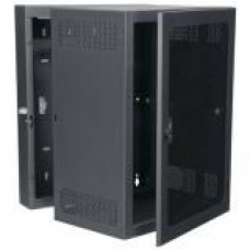 Middle Atlantic Products CWR Series Rack, CWR-18-22PD - 19" 18U Wide x 20" Deep Wall Mountable for Patch Panel - Black Powder Coat - 250 lb x Maximum Weight Capacity CWR1822PD