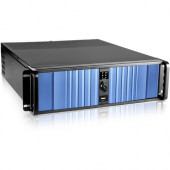 iStarUSA D Storm D-300SEA-BL-75S2UPD8 Server Case with Blue SEA Bezel - Rack-mountable - Blue, Black - SECC, Zinc-coated Steel, Aluminum Alloy - 3U - 7 x Bay - 1 x 2.36" x Fan(s) Installed - 2 x 750 W - Power Supply Installed - ATX, Micro ATX Motherb