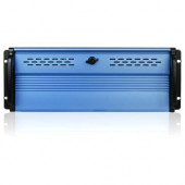 iStarUSA 4U Compact Stylish 6x3.5" Hotswap Rackmount Chassis - Rack-mountable - Blue, Blue - Zinc-coated Steel - 4U - 11 x Bay - 1 x Fan(s) Installed - ATX, Micro ATX Motherboard Supported - 31 lb - 2 x Fan(s) Supported - 3 x External 5.25" Bay 