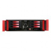 iStarUSA D-300L-B6SA 3U High Performance Rackmount Chassis - Rack-mountable - Red, Red, Black - Aluminum Alloy, Zinc-coated Steel - 3U - 9 x Bay - 4 x Fan(s) Installed - EATX, ATX, Micro ATX Motherboard Supported - 5 x Fan(s) Supported - 1 x External 5.25