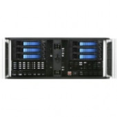 iStarUSA 4U Compact Stylish Rackmount 6x3.5" Hotswap Chassis - Rack-mountable - Blue - 4U - 12 x Bay - 3.15" x Fan(s) Installed - ATX, Micro ATX Motherboard Supported - 2 x External 5.25" Bay - 8 x External 3.5" Bay - 2 x Internal 3.5&