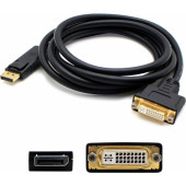 AddOn 8in DisplayPort Male to DVI-I Female Black Adapter Cable (Requires DP++) - 100% compatible and guaranteed to work - TAA Compliance DISPLAYPORT2DVI