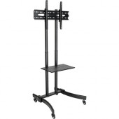Tripp Lite TV Mobile Flat-Panel Floor Stand Cart Height Adjustable LCD- 37" to 70" TVs and Monitors - Up to 70" Screen Support - 88 lb Load Capacity - 1 x Shelf(ves) - 67.5" Height x 27.6" Width x 27.6" Depth - Floor Stand - 