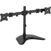 DIAMOND Ergonomic Articulating Dual Arm Display Table Top Mount - Up to 27" Screen Support - 35.20 lb Load Capacity - 18.3" Height x 12.4" Depth - Tabletop, Desktop, Countertop, Freestanding - Steel - Black DMTA220