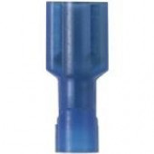 Panduit Terminal Connector - 100 Pack - 1 x Terminal Female - Tin - Blue - TAA Compliance DNF14-250FIB-C