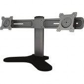 Crimson Av Dual Monitor Desktop Stand - Up to 24" Screen Support - 60 lb Load Capacity - Desktop, Freestanding - Aluminum, Cold Rolled Steel - Black DSH2