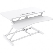 V7 Sit-Stand Essential Desktop Workstation - White - 19.7" Height x 24.2" Width - Desktop - White DT2SSW