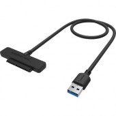 Sabrent USB 3.0 to SSD/2.5" SATA Adapter Cable - SATA/USB Data Transfer Cable for Hard Drive, Solid State Drive, Notebook - First End: 1 x Type A Male USB - Second End: 1 x SATA Male - Black EC-SSHD