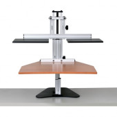 ERGO DESKTOP Dual Kangaroo Sit and Stand Workstation Cherry Minimally Assembled - 2 x Shelf(ves) - 16.5" Height x 24" Width - Desktop - Cherry ED-DK-CHE-5B