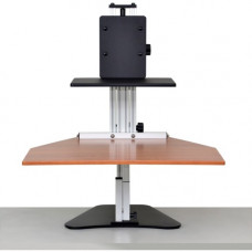 Ergo Desktop Kangaroo Sit and Stand Workstation Cherry Minimally Assembled - 15 lb Load Capacity - 1 x Shelf(ves) - 16.5" Height x 24" Width - Desktop - Solid Steel - Cherry ED-KA-CHE-5B