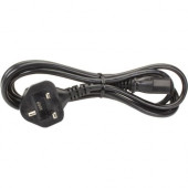 Black Box International Power Cord, BS 1316 U.K. Plug to IEC-60320-C13, 6.5 ft. (2 m) - 21 Gauge - 250 V AC / 10 A - Black - 6.50 ft Cord Length - Antigua, Bahrain, Bermuda, Botswana, Burma, Cyprus, Dominican Republic, United Kingdom, Ghana, Gibraltar, Gr