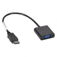 Black Box DisplayPort Adapter, 32 AWG, DisplayPort Male to VGA Female - 8" DisplayPort/VGA Video Cable for Video Device - First End: 1 x DisplayPort Male Digital Audio/Video - Second End: 1 x HD-15 Female VGA - Shielding - Black - RoHS, TAA Complianc