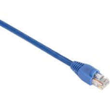 Black Box GigaBase CAT5e 350-MHz Stranded Ethernet Patch Cable - 25 ft Category 5e Network Cable for Wallplate, Network Device, Patch Panel - First End: 1 x RJ-45 Male Network - Second End: 1 x RJ-45 Male Network - Patch Cable - Gold Plated Contact - Blue