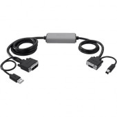 Belkin F1D9008B06 KVM Cable Adapter - 6 ft KVM Cable for Monitor, KVM Switch - HD-15 Male VGA, Type B USB - DVI-D Male Digital Video, Type A USB - Gray - 1 Pack F1D9008B06