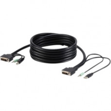 Belkin TAA DVI/USB/AUD SKVM CBL, DVI-D M/M; USB A/B, 6&#39;&#39; - 6 ft KVM Cable for Computer, Server, KVM Switch, Keyboard/Mouse - First End: 1 x DVI-D (Dual-Link) Male Digital Video, First End: 1 x Type A Male USB, First End: 1 x Mini-phone Mal