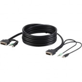 Belkin TAA DVI/USB/AUD SKVM CBL, DVI-D M/M; USB A/B, 10&#39;&#39; - 10 ft KVM Cable for Computer, Server, KVM Switch, Keyboard, Mouse - First End: 1 x DVI-D (Dual-Link) Male Digital Video, First End: 1 x 4-pin Type A Male USB, First End: 1 x Mini-