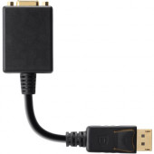 Belkin Displayport to VGA Adapter - 6" DisplayPort/VGA Video Cable for Video Device, Monitor, Projector, TV, HDTV - First End: 1 x DisplayPort Male Digital Audio/Video - Second End: 1 x HD-15 Female VGA - Black F2CD032B