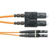 Panduit Fiber Optic Duplex Patch Network Cable - 55.77 ft Fiber Optic Network Cable for Network Device - First End: 2 x LC Male Network - Second End: 2 x SC Male Network - Patch Cable - Orange - 1 Pack - TAA Compliance F62ERLNSNSNM017