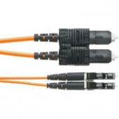 Panduit Fiber Optic Duplex Patch Network Cable - 124.67 ft Fiber Optic Network Cable for Network Device - First End: 2 x LC Male Network - Second End: 2 x SC Male Network - Patch Cable - Orange - 1 Pack - TAA Compliance F52ERLNSNSNM038