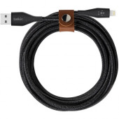 Belkin DuraTek Plus Lightning to USB-A Cable with Strap - 6 ft Lightning/USB Data Transfer Cable for iPhone, iPad, iPad Pro - First End: 1 x Type A Male USB - Second End: 1 x Lightning Male Proprietary Connector - MFI - Black F8J236BT06-BLK