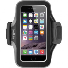 Belkin Slim-Fit Plus Carrying Case (Armband) Apple iPhone, Cable - Blacktop - Stretch Resistant - Neoprene, Fabric - Armband - 8" Height x 1" Width F8W499-C00